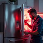 Luz roja parpadeante en frigorífico: causas y soluciones